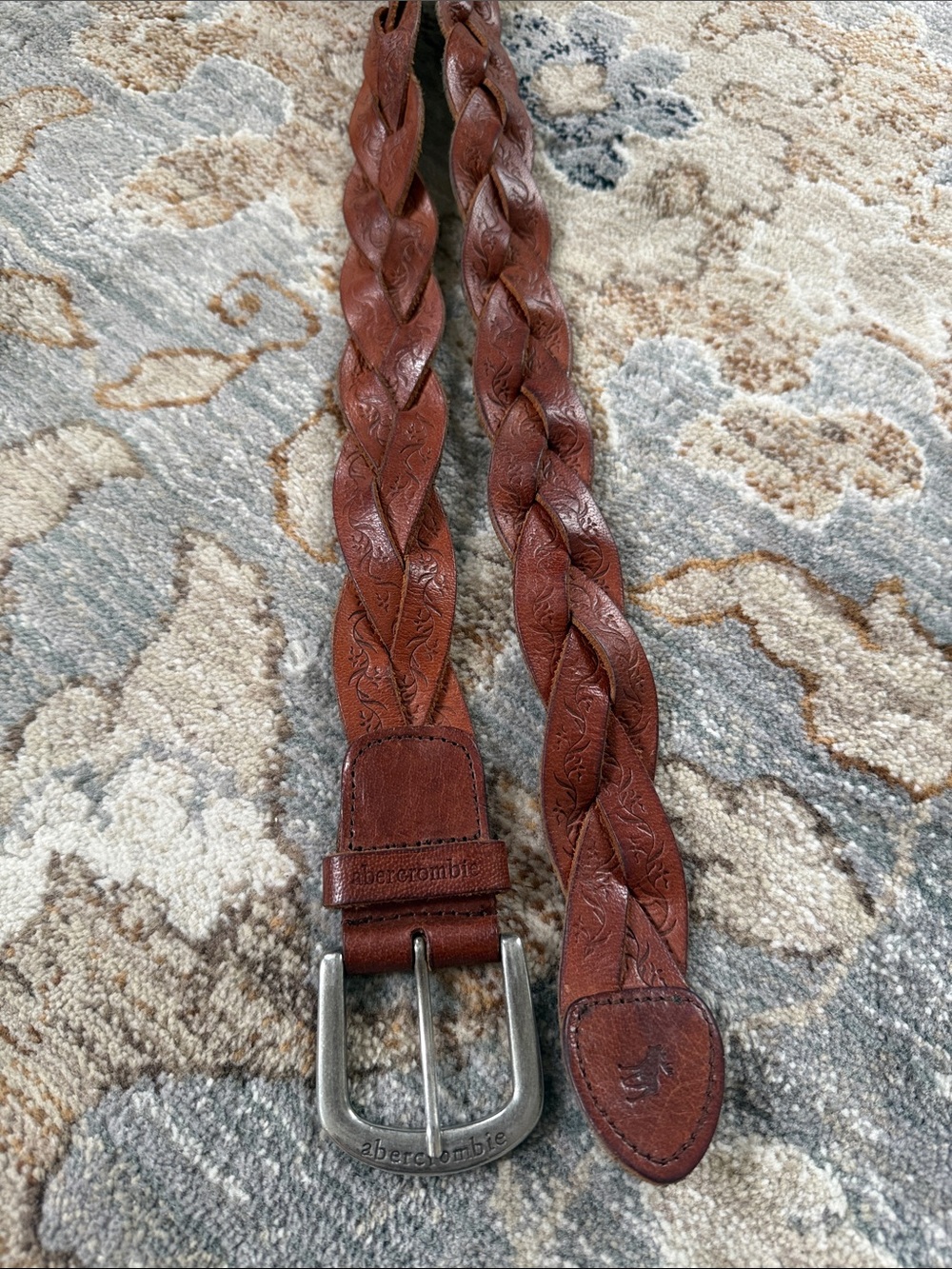 Abercrombie & Fitch Braided Leather Belt - Brown